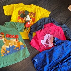 Lot of 4 Disney boy shirts